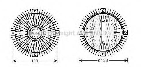 AVA QUALITY COOLING BWC322 Зчеплення, вентилятор радіатора