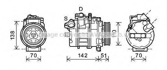 AVA QUALITY COOLING BWK417 Компресор, кондиціонер