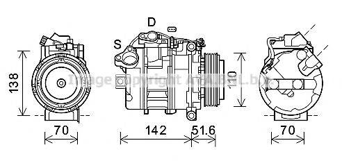 AVA QUALITY COOLING BWK487 Компресор, кондиціонер