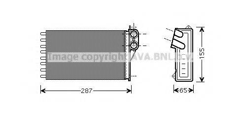 AVA QUALITY COOLING CN6232 Теплообмінник, опалення салону