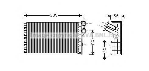 AVA QUALITY COOLING CN6239 Теплообмінник, опалення салону