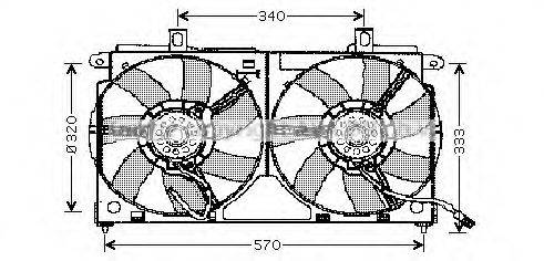 AVA QUALITY COOLING CN7523 Вентилятор, охолодження двигуна