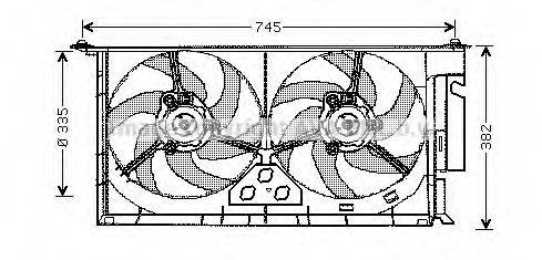 AVA QUALITY COOLING CN7543 Вентилятор, охолодження двигуна