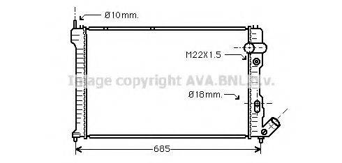 AVA QUALITY COOLING CNA2071 Радіатор, охолодження двигуна