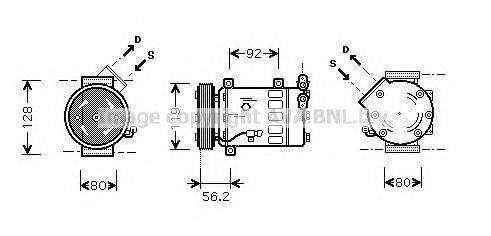 AVA QUALITY COOLING CNAK061 Компресор, кондиціонер