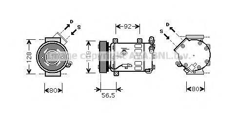 AVA QUALITY COOLING CNK242 Компресор, кондиціонер