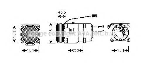 AVA QUALITY COOLING CNK257 Компресор, кондиціонер