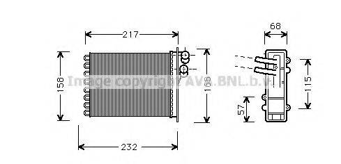 AVA QUALITY COOLING CR6046 Теплообмінник, опалення салону