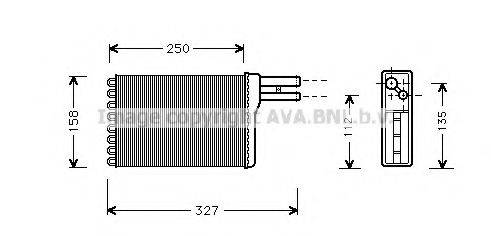 AVA QUALITY COOLING CR6048 Теплообмінник, опалення салону