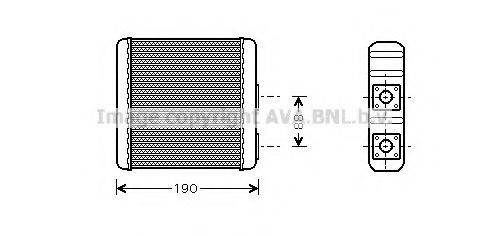 AVA QUALITY COOLING DN6133 Теплообмінник, опалення салону