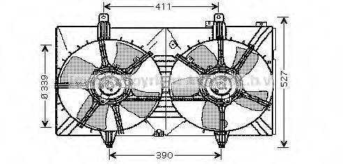 AVA QUALITY COOLING DN7518 Вентилятор, охолодження двигуна