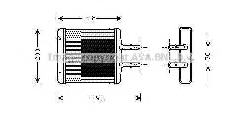 AVA QUALITY COOLING DW6027 Теплообмінник, опалення салону