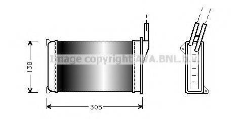 AVA QUALITY COOLING FD6093 Теплообмінник, опалення салону