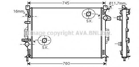 AVA QUALITY COOLING FDA2425 Радіатор, охолодження двигуна