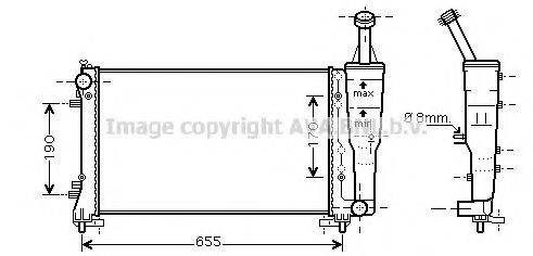 AVA QUALITY COOLING FT2308 Радіатор, охолодження двигуна