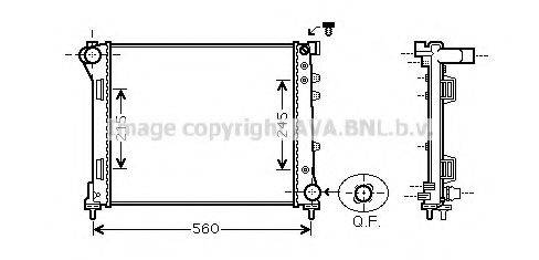 AVA QUALITY COOLING FT2403 Радіатор, охолодження двигуна