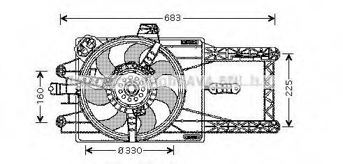 AVA QUALITY COOLING FT7529 Вентилятор, охолодження двигуна