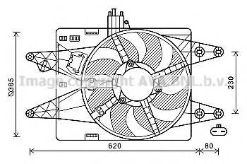 AVA QUALITY COOLING FT7557 Вентилятор, охолодження двигуна