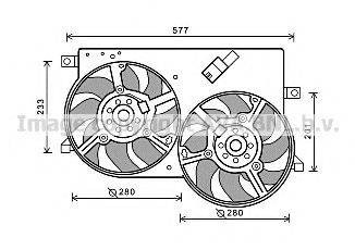 AVA QUALITY COOLING FT7570 Вентилятор, охолодження двигуна