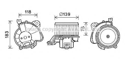 AVA QUALITY COOLING FT8432 Електродвигун, вентиляція салону