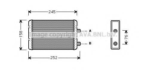 AVA QUALITY COOLING FTA6220 Теплообмінник, опалення салону