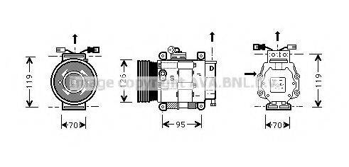 AVA QUALITY COOLING FTK063 Компресор, кондиціонер