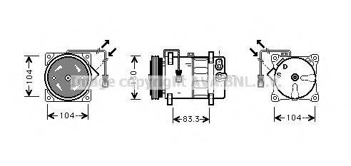 AVA QUALITY COOLING HDK022 Компресор, кондиціонер