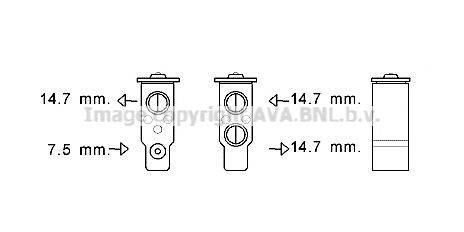 AVA QUALITY COOLING HY1386 Розширювальний клапан, кондиціонер