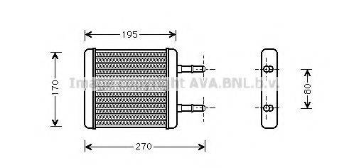 AVA QUALITY COOLING HY6061 Теплообмінник, опалення салону