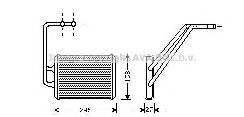 AVA QUALITY COOLING HY6121 Теплообмінник, опалення салону