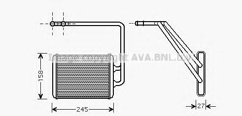 AVA QUALITY COOLING HY6141 Теплообмінник, опалення салону