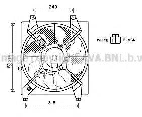 AVA QUALITY COOLING HY7543 Вентилятор, охолодження двигуна