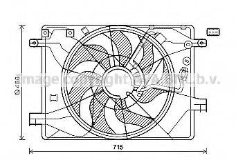 AVA QUALITY COOLING HY7558 Вентилятор, охолодження двигуна