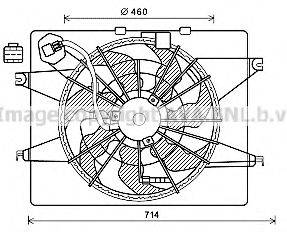 AVA QUALITY COOLING HY7566 Вентилятор, охолодження двигуна