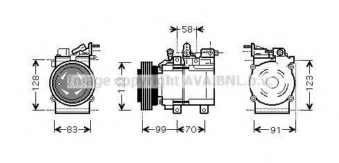 AVA QUALITY COOLING HYK160 Компресор, кондиціонер