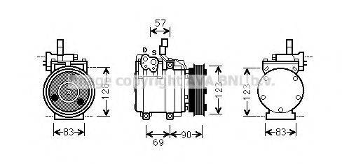 AVA QUALITY COOLING HYK266 Компресор, кондиціонер