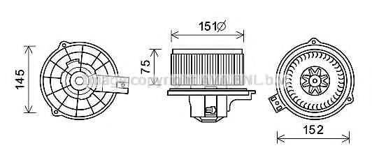 AVA QUALITY COOLING KA8235 Електродвигун, вентиляція салону