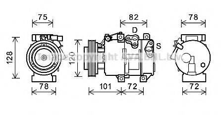 AVA QUALITY COOLING KAK218 Компресор, кондиціонер