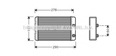 AVA QUALITY COOLING LC6031 Теплообмінник, опалення салону