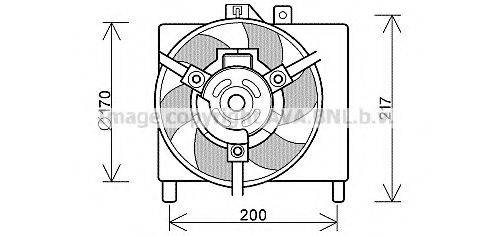 AVA QUALITY COOLING MC7504 Вентилятор, охолодження двигуна