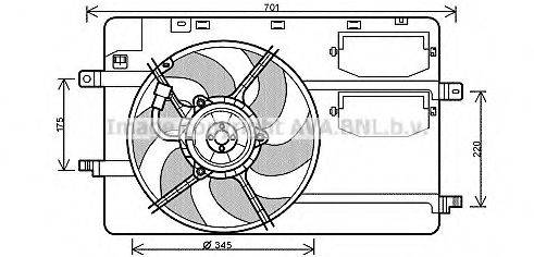 AVA QUALITY COOLING MC7506 Вентилятор, охолодження двигуна