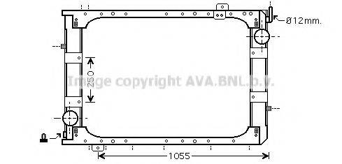 AVA QUALITY COOLING ME2221 Радіатор, охолодження двигуна