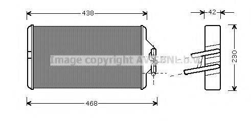 AVA QUALITY COOLING ME6187 Теплообмінник, опалення салону