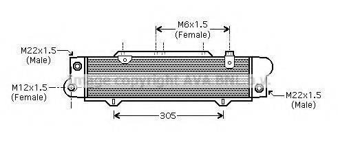 AVA QUALITY COOLING MS3346 масляний радіатор, моторне масло