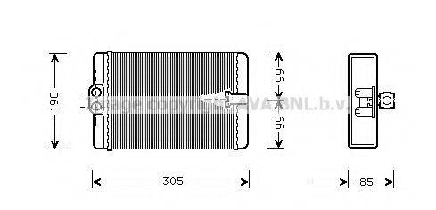 AVA QUALITY COOLING MS6250 Теплообмінник, опалення салону