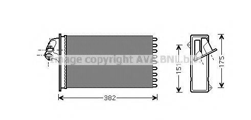 AVA QUALITY COOLING MS6355 Теплообмінник, опалення салону