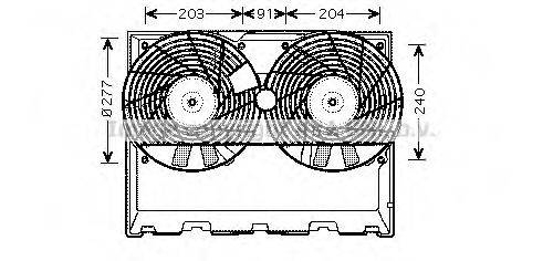 AVA QUALITY COOLING MS7515 Вентилятор, охолодження двигуна