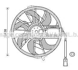 AVA QUALITY COOLING MS7656 Вентилятор, охолодження двигуна