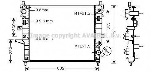 AVA QUALITY COOLING MSA2271 Радіатор, охолодження двигуна