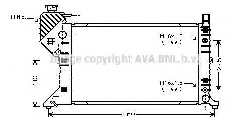 AVA QUALITY COOLING MSA2343 Радіатор, охолодження двигуна